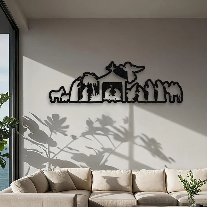 Christianartworkshop Nativity Scene Metal Wall Decor: Christmas Faith & Sacred Storytelling - image 1