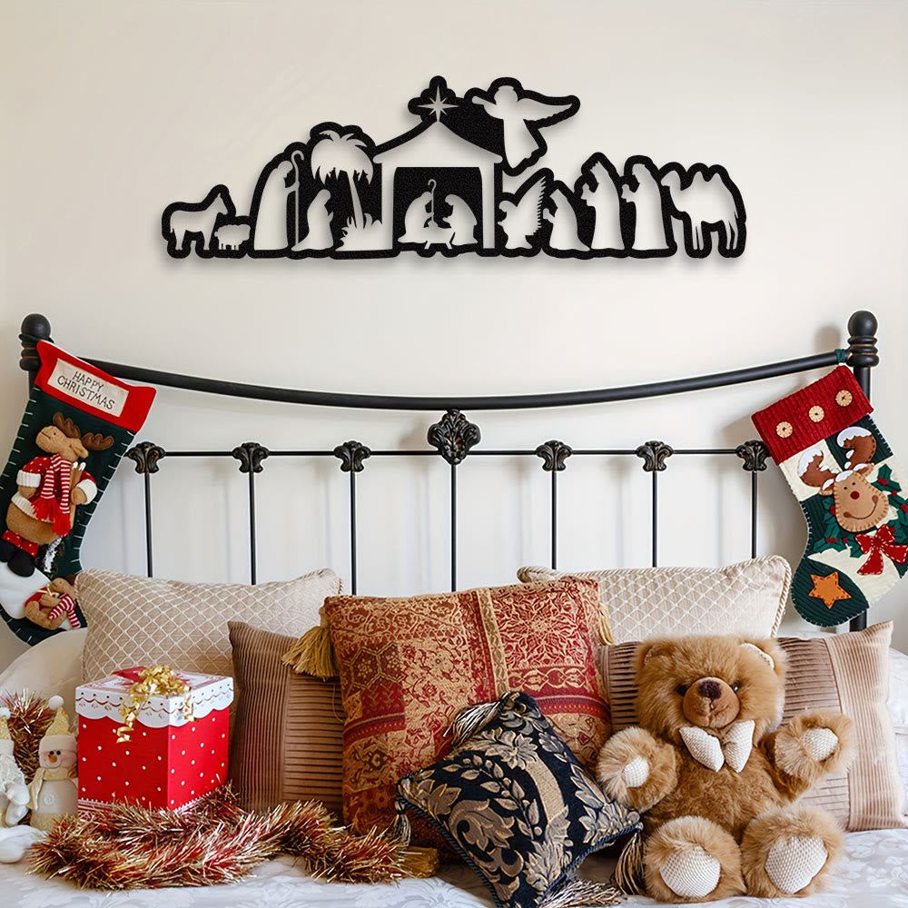 Christianartworkshop Nativity Scene Metal Wall Decor: Christmas Faith & Sacred Storytelling - image 5