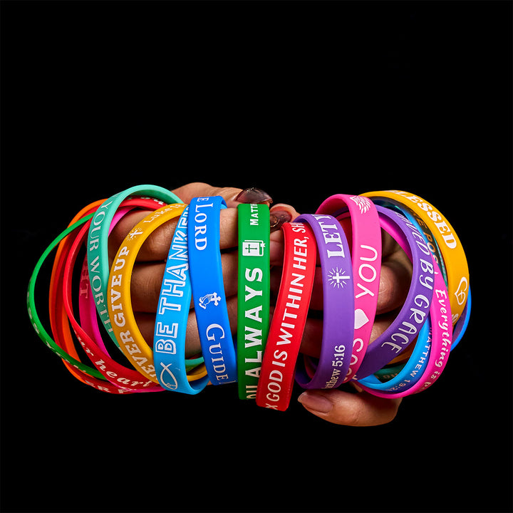 Christianartworkshop Scripture Silicone Bracelets: Faithful Reminders & Colorful Devotion - image 1
