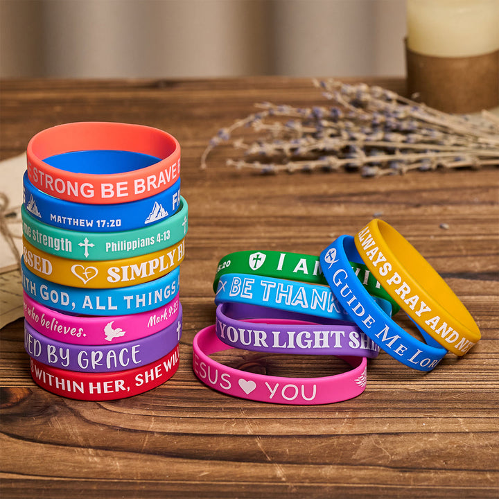 Christianartworkshop Scripture Silicone Bracelets: Faithful Reminders & Colorful Devotion - image 7