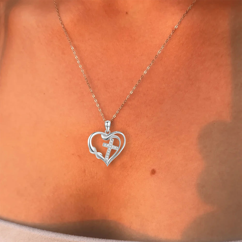 Christianartworkshop Heart & Cross Necklace: Devotion & Timeless Elegance - image 1