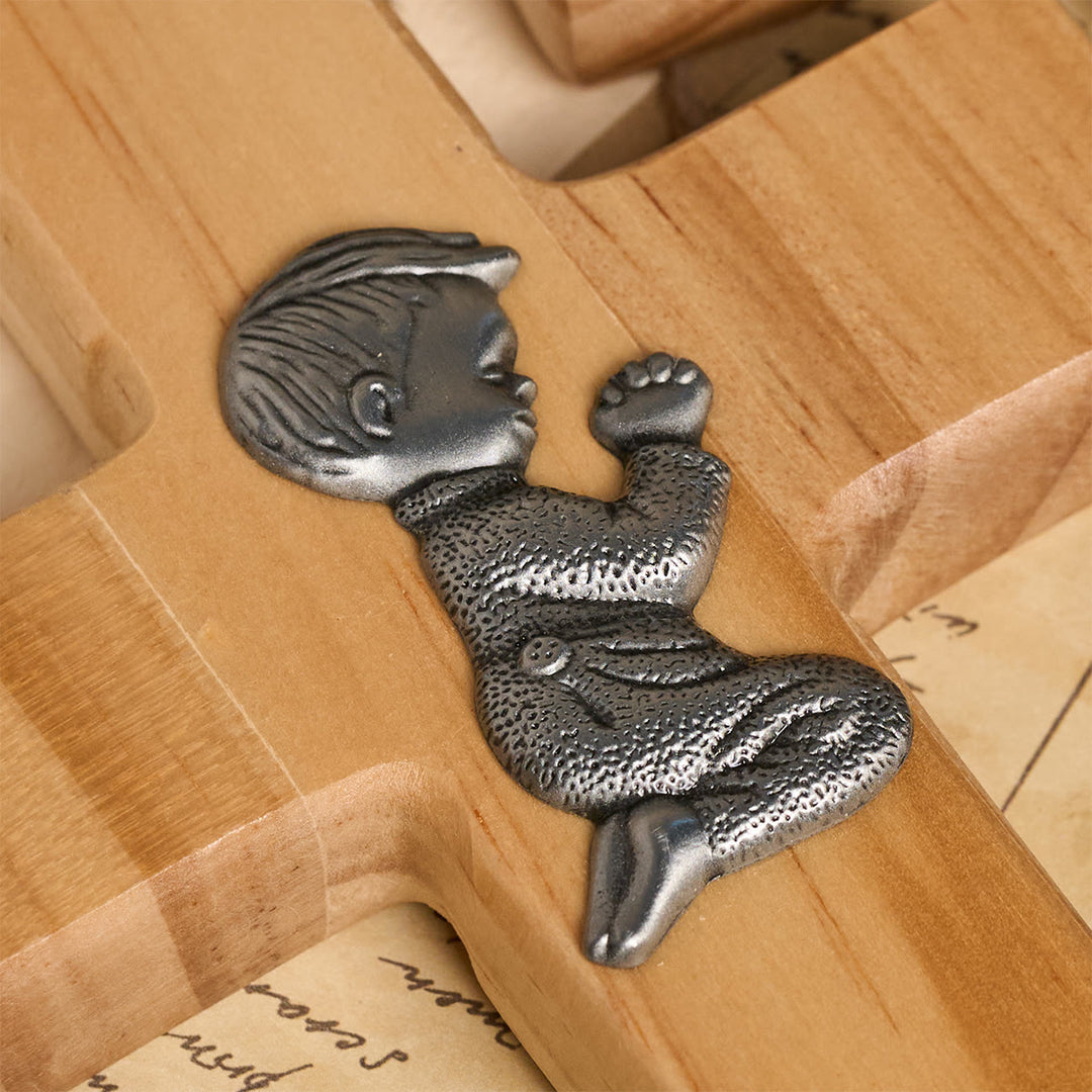 Christianartworkshop Wooden Cross Desktop Ornament: Devotion & Childhood Faith - image 3