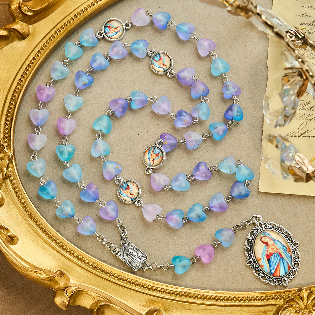 Christianartworkshop Blue Heart & Butterfly Rosary, Bracelet: Devotion & Artful Spirituality - image 4