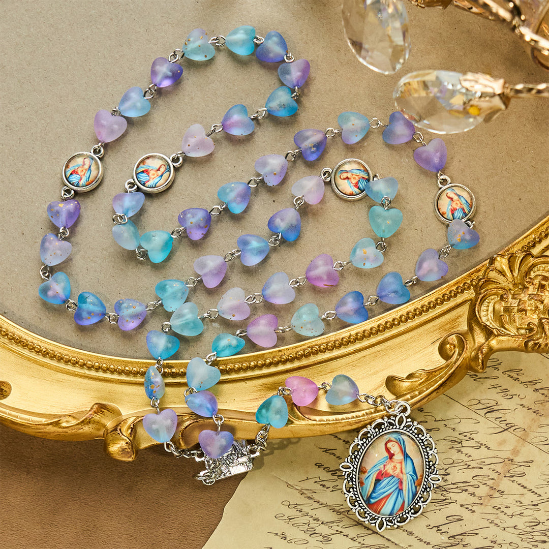 Christianartworkshop Blue Heart & Butterfly Rosary, Bracelet: Devotion & Artful Spirituality - image 3