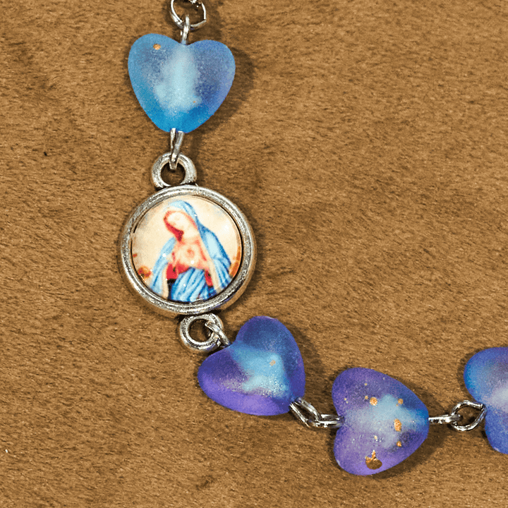 Christianartworkshop Blue Heart & Butterfly Rosary, Bracelet: Devotion & Artful Spirituality - image 8