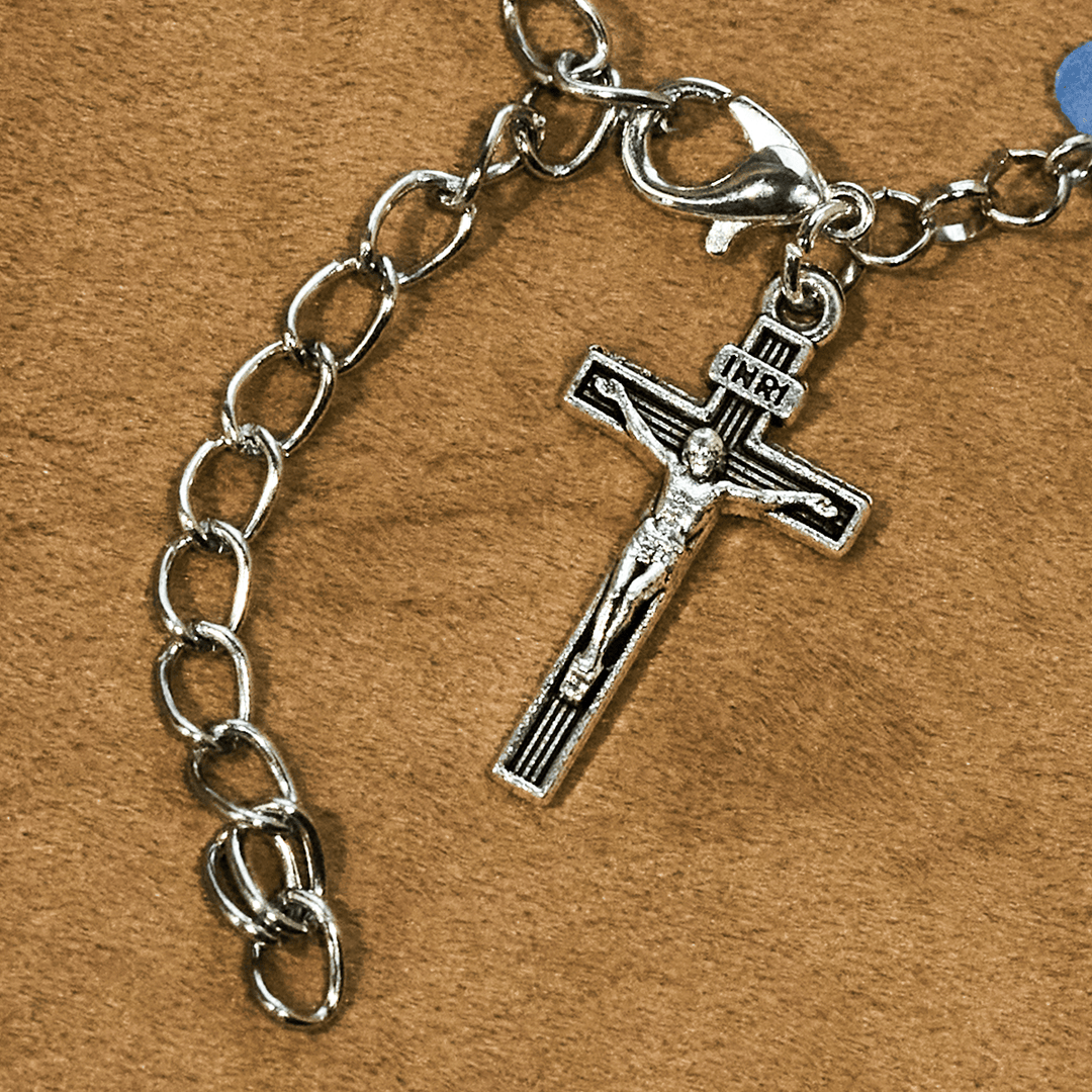 Christianartworkshop Blue Heart & Butterfly Rosary, Bracelet: Devotion & Artful Spirituality - image 9