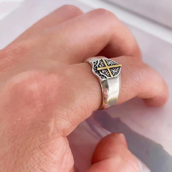 Christianartworkshop Shield Cross Ring: Faithful Protection & Timeless Devotion - image 4