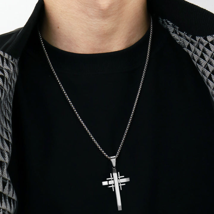 Christianartworkshop Geometric Cross Pendant Necklace: Modern Faith & Stylish Devotion - image 4