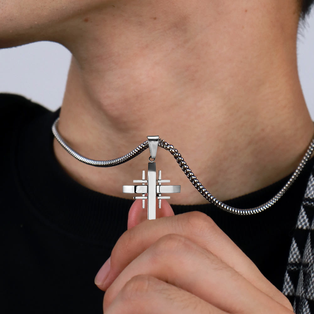 Christianartworkshop Geometric Cross Pendant Necklace: Modern Faith & Stylish Devotion - image 6