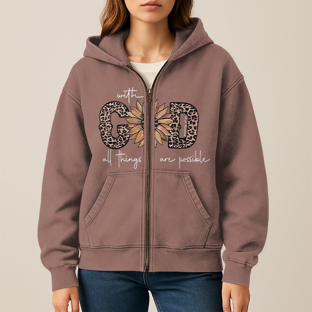 Christianartworkshop GOD-Inspired Sunflower Graphic Hooded Jacket: Daily Faith Reminder - image 11