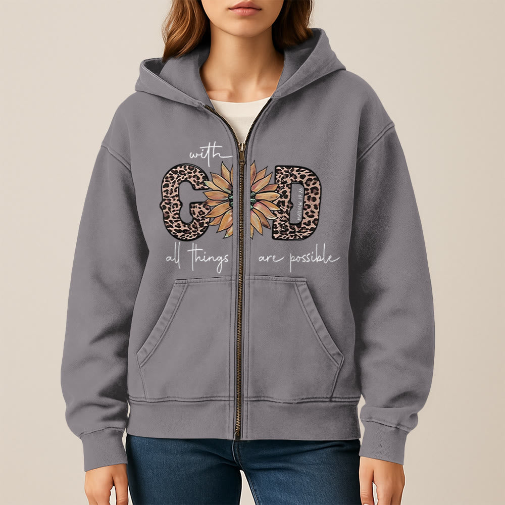 Christianartworkshop GOD-Inspired Sunflower Graphic Hooded Jacket: Daily Faith Reminder - image 9