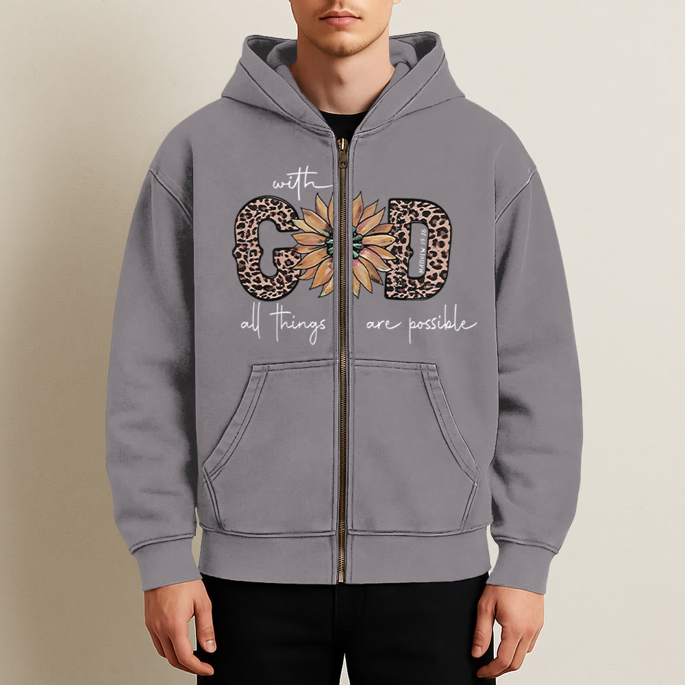 Christianartworkshop GOD-Inspired Sunflower Graphic Hooded Jacket: Daily Faith Reminder - image 8
