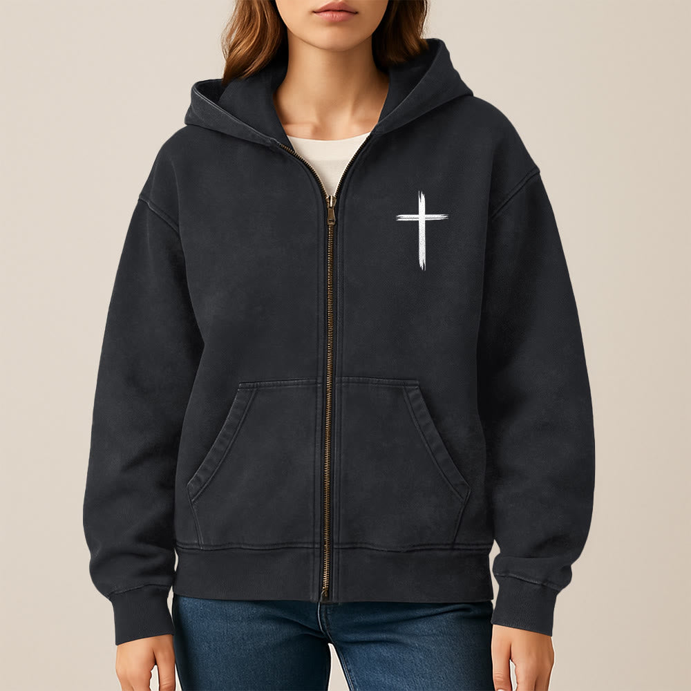 Christianartworkshop Dove & Cross Jesus Saves Hooded Jacket: Spiritual Comfort for Every Day - image 20