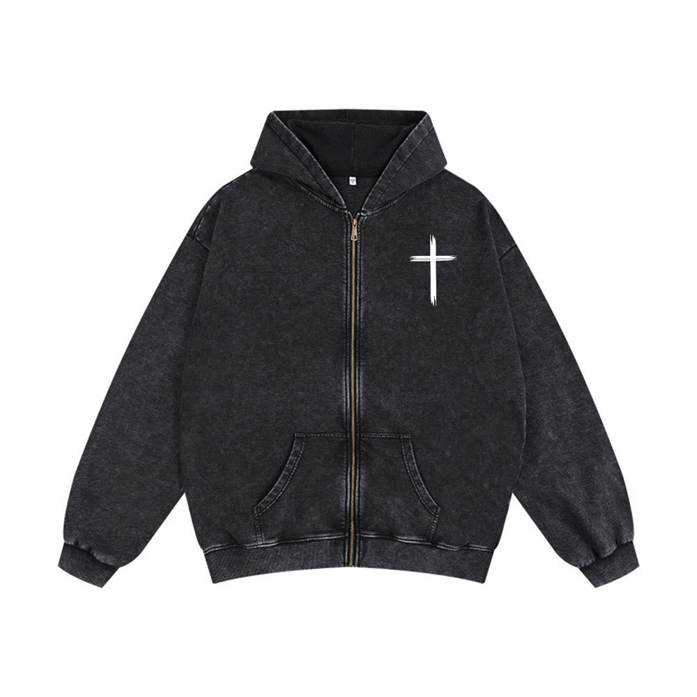 Christianartworkshop Dove & Cross Jesus Saves Hooded Jacket: Spiritual Comfort for Every Day - image 16