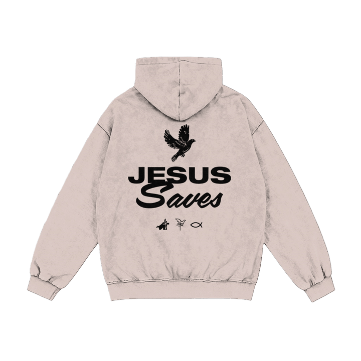 Christianartworkshop Dove & Cross Jesus Saves Hooded Jacket: Spiritual Comfort for Every Day - image 10