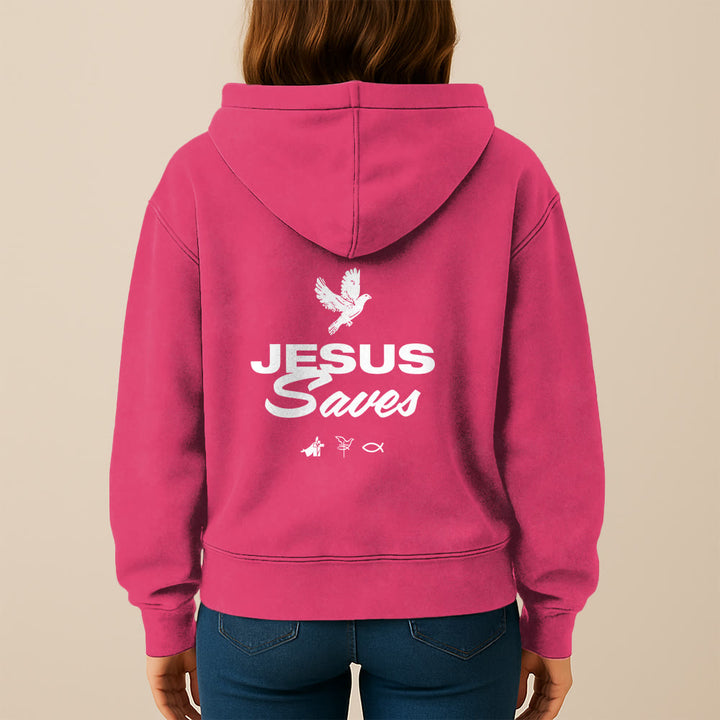 Christianartworkshop Dove & Cross Jesus Saves Hooded Jacket: Spiritual Comfort for Every Day - image 35