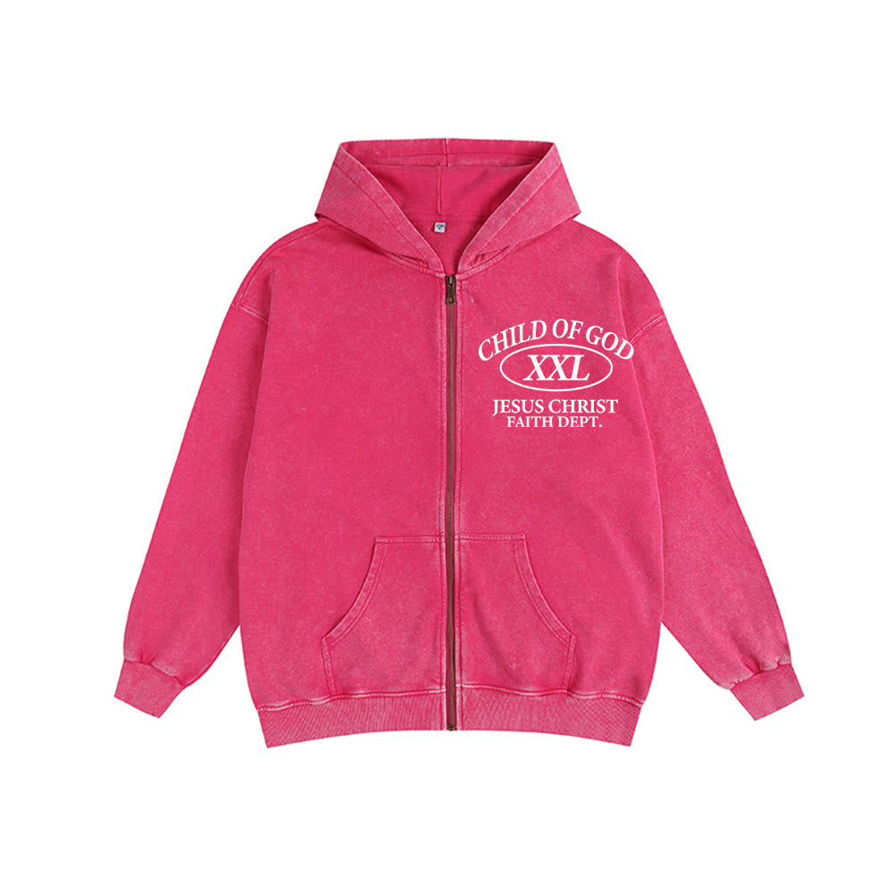 Christianartworkshop Child of God Identity Hooded Jacket: Merge Faith & Street-Style Expression - Rose - 2XL - image 13