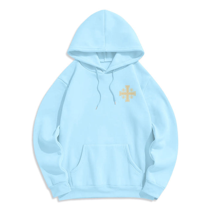 Christianartworkshop Cross of Kings Faith Statement Fleece Lined Polyester Hoodie - image 23