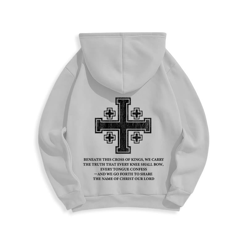Christianartworkshop Cross of Kings Faith Statement Fleece Lined Polyester Hoodie - image 12
