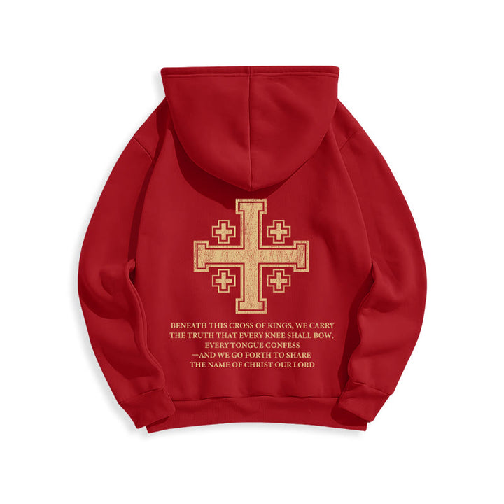 Christianartworkshop Cross of Kings Faith Statement Fleece Lined Polyester Hoodie - image 20