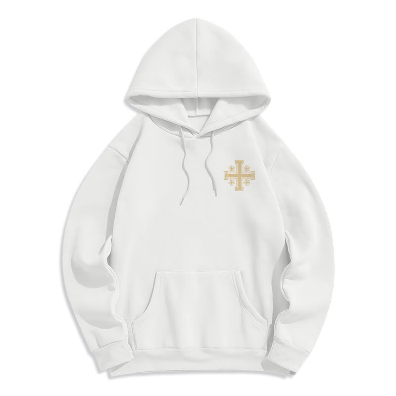 Christianartworkshop Cross of Kings Faith Statement Fleece Lined Polyester Hoodie - image 8