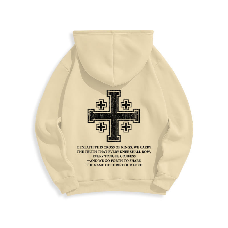Christianartworkshop Cross of Kings Faith Statement Fleece Lined Polyester Hoodie - image 14
