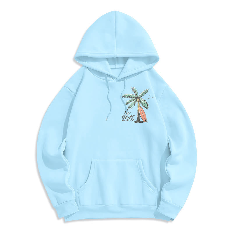 Christianartworkshop Scripture & Coastal Be Still Fleece Lined Polyester Hoodie - image 7