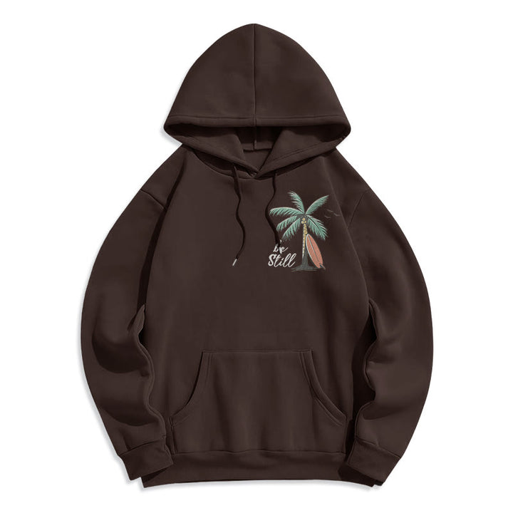 Christianartworkshop Scripture & Coastal Be Still Fleece Lined Polyester Hoodie - image 16
