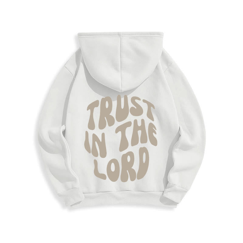 Christianartworkshop Trust In The Lord Faith Reliance Fleece Lined Polyester Hoodie - image 9