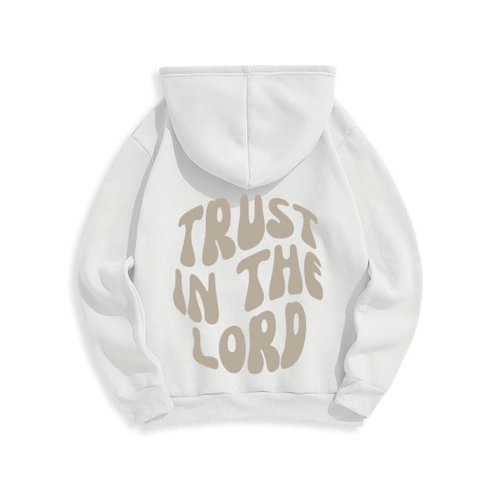 Christianartworkshop Trust In The Lord Faith Reliance Fleece Lined Polyester Hoodie - image 9
