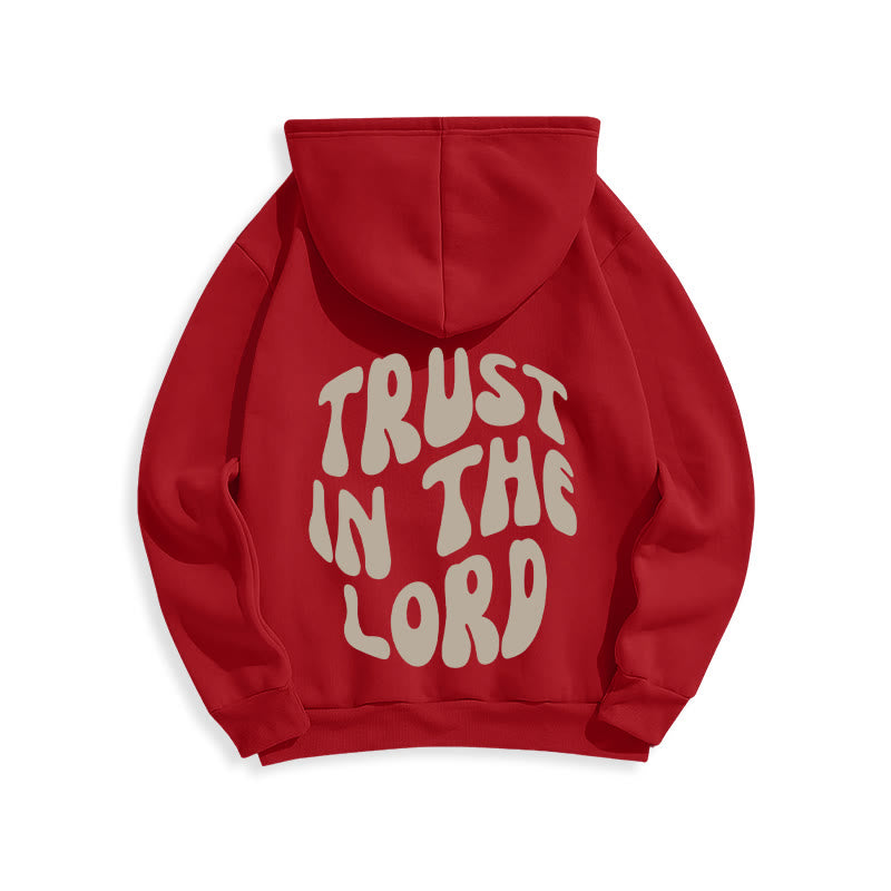 Christianartworkshop Trust In The Lord Faith Reliance Fleece Lined Polyester Hoodie - image 14