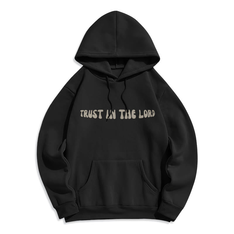 Christianartworkshop Trust In The Lord Faith Reliance Fleece Lined Polyester Hoodie - image 5