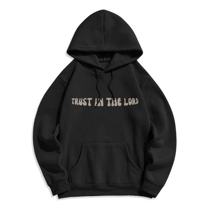 Christianartworkshop Trust In The Lord Faith Reliance Fleece Lined Polyester Hoodie - image 4