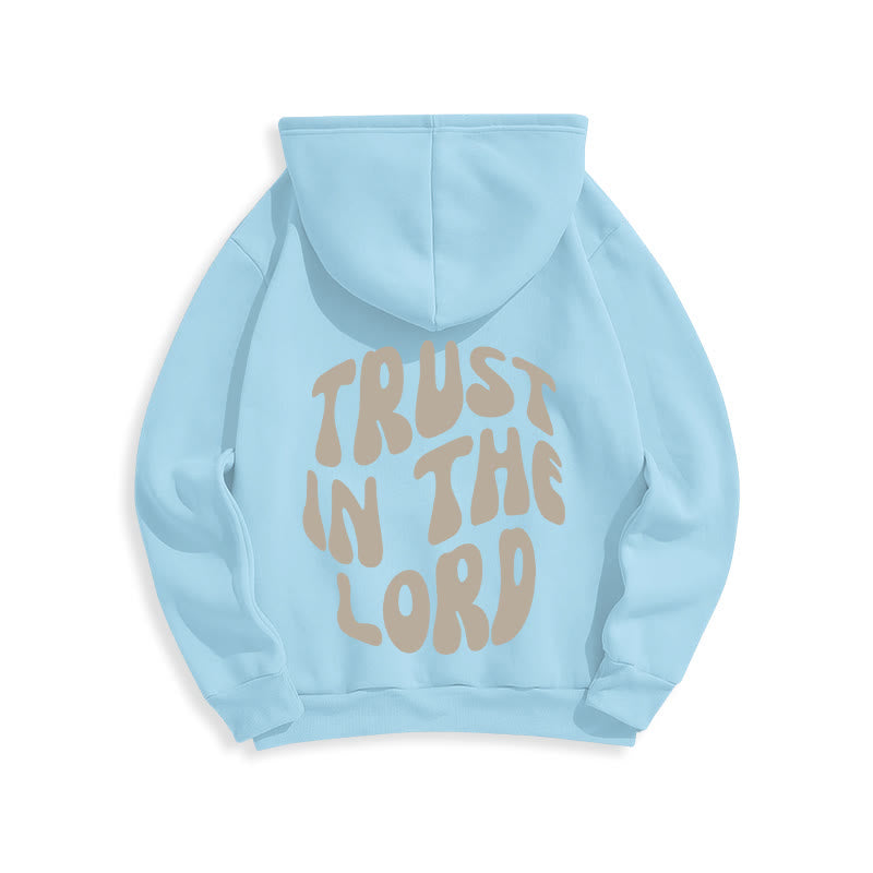 Christianartworkshop Trust In The Lord Faith Reliance Fleece Lined Polyester Hoodie - image 12