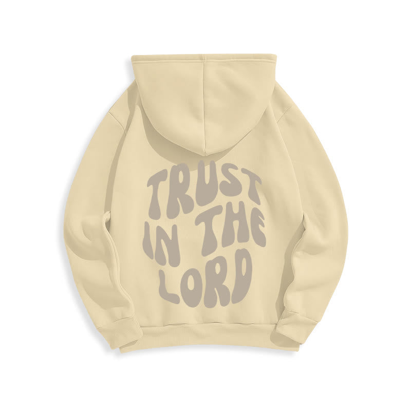 Christianartworkshop Trust In The Lord Faith Reliance Fleece Lined Polyester Hoodie - image 2