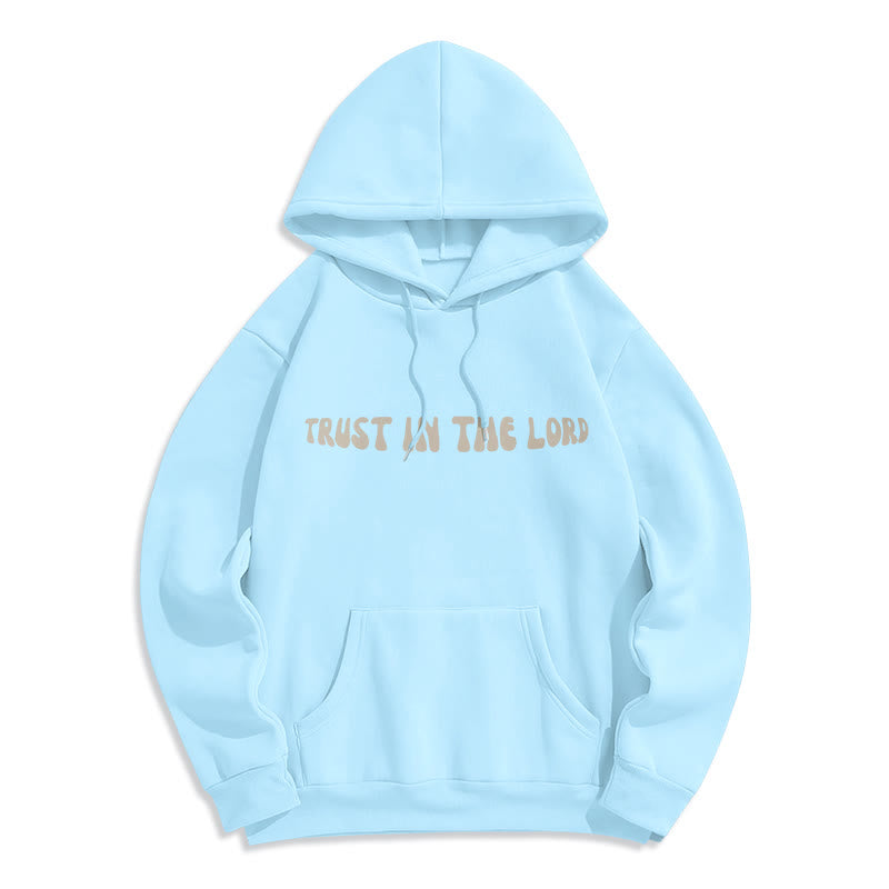 Christianartworkshop Trust In The Lord Faith Reliance Fleece Lined Polyester Hoodie - image 10