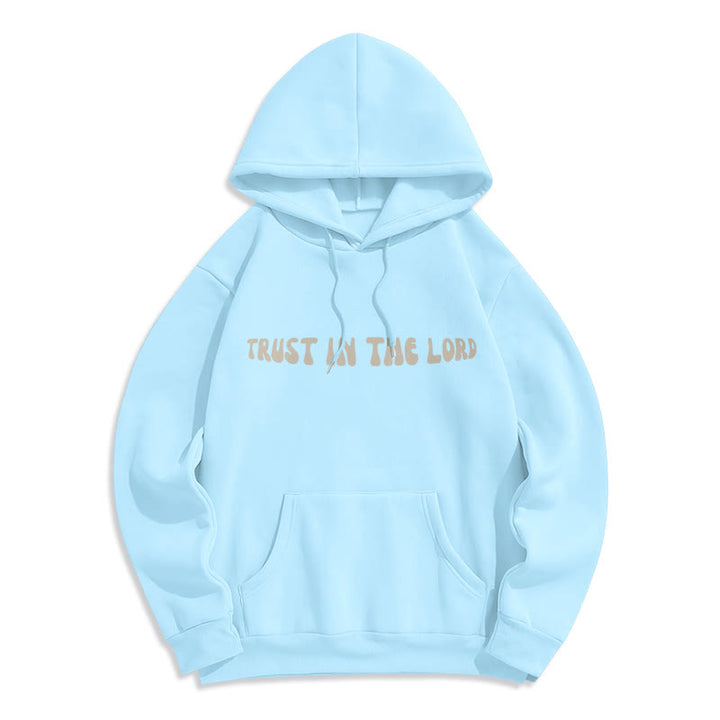 Christianartworkshop Trust In The Lord Faith Reliance Fleece Lined Polyester Hoodie - image 10