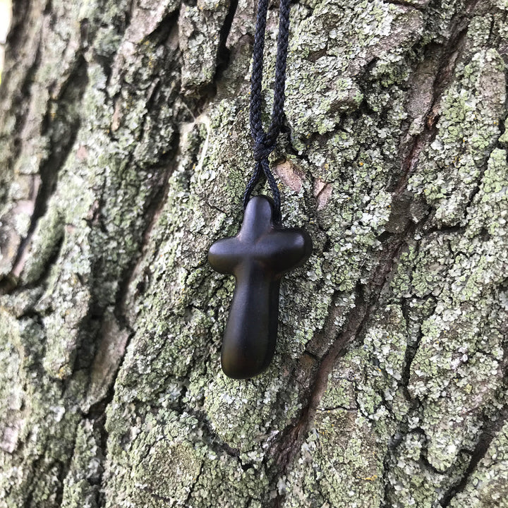 Christianartworkshop Ebony Cross Pendant: Natural Material & Faith Symbol for Spiritual Bond - image 3