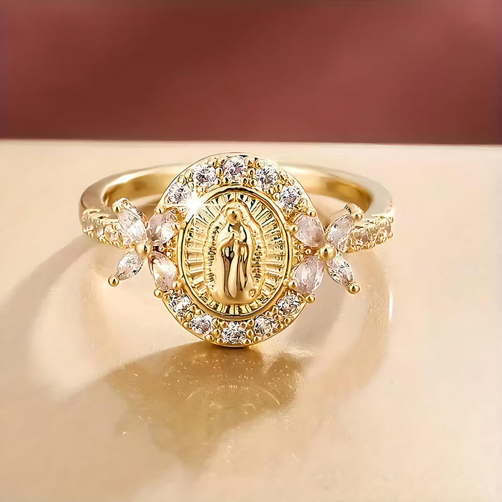 Christianartworkshop Elegant Virgin Mary Emblem Ring: Sacred Detail for Daily Devotion - image 6
