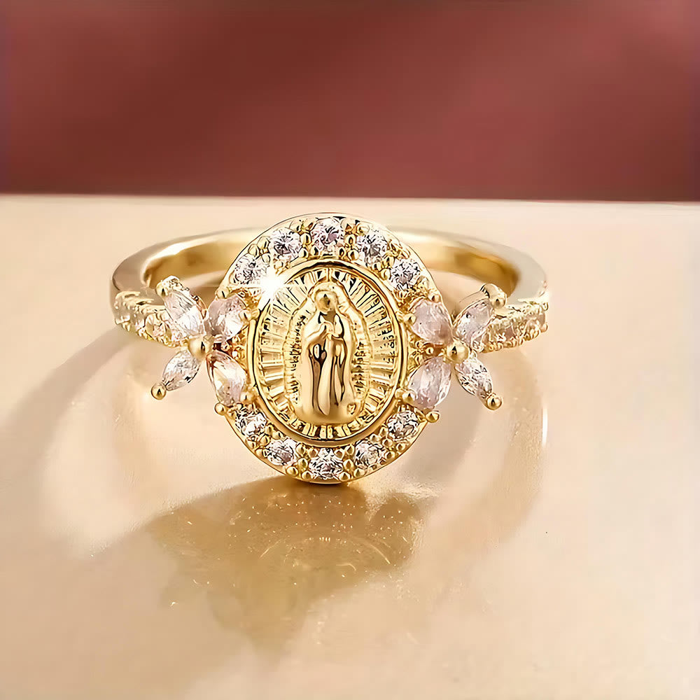 Christianartworkshop Elegant Virgin Mary Emblem Ring: Sacred Detail for Daily Devotion - image 6