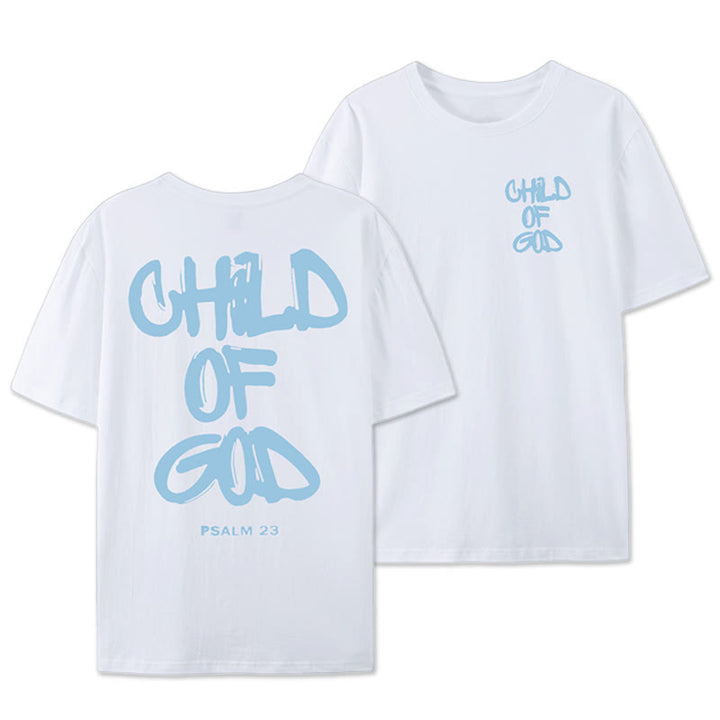 Christianartworkshop Child of God Cotton Adult T-shirt - White - 2XL - image 1