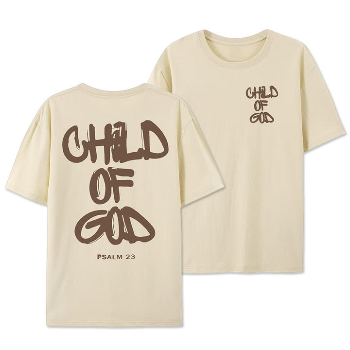 Christianartworkshop Child of God Cotton Adult T-shirt - Beige - 2XL - image 4