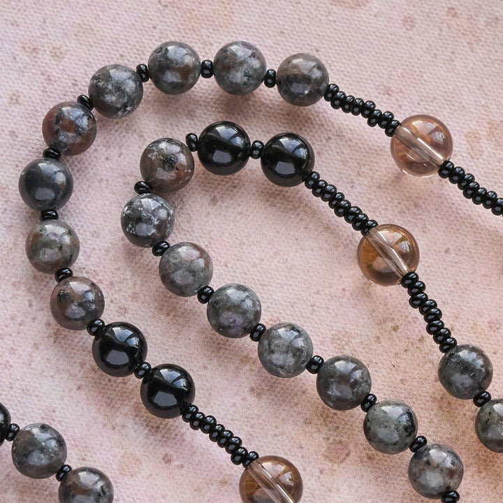 Christianartworkshop Color-Shifting Luminous Flame Stone Beads Rosary with Cross - image 12