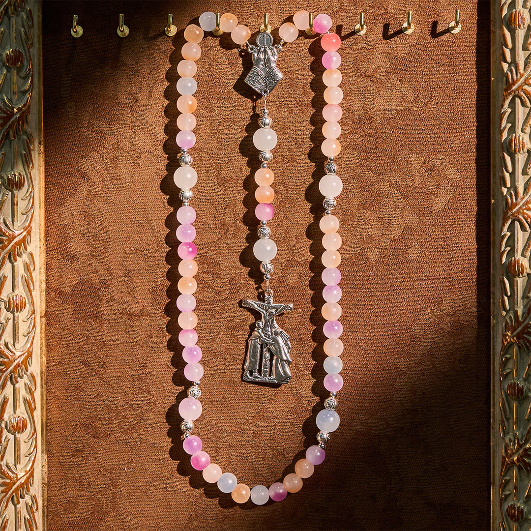 Christianartworkshop UV Color-Changing Pastel Rosary with Crucifix & Praying Hands - image 7