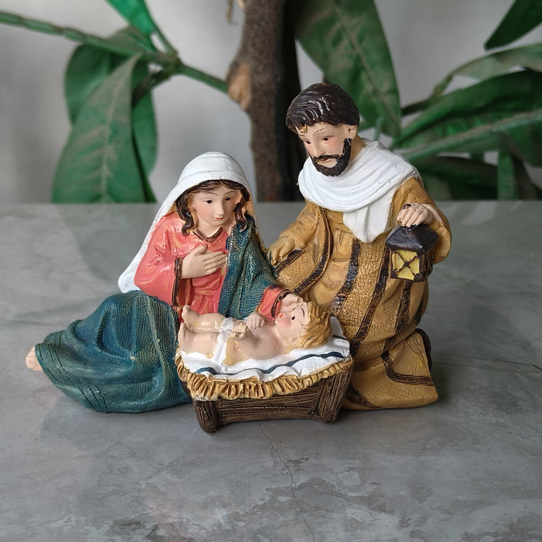 Christianartworkshop Gentle Nativity Ornament: Holy Birth Scene & Cozy Holiday Ambiance - Holy Family - image 0