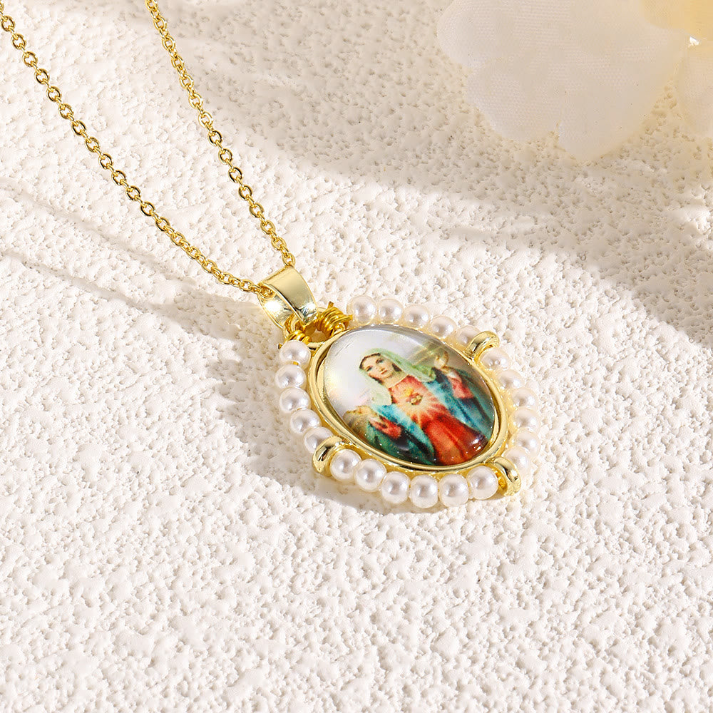 Christianartworkshop Sacred Icon Pendant Necklace: Gentle Faith Accent for Daily Wear - A - image 1