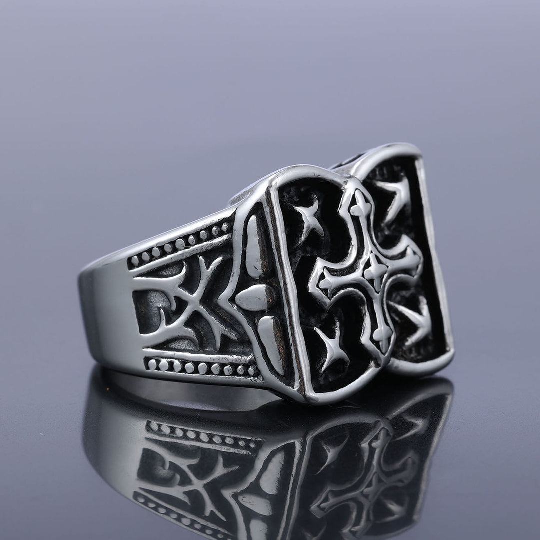 Christianartworkshop Rugged Cross Design Ring: Faith-Filled Accent for Casual Looks - image 2
