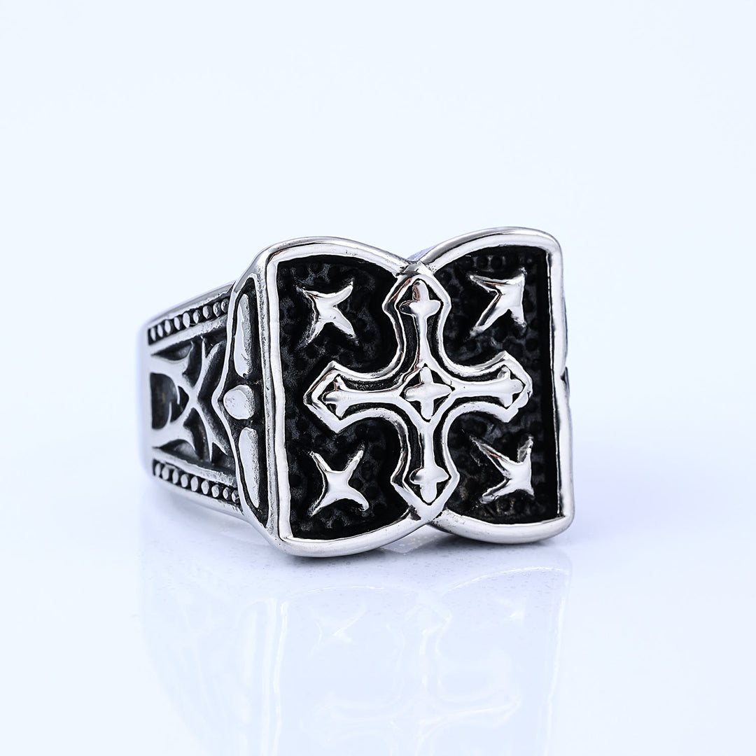 Christianartworkshop Rugged Cross Design Ring: Faith-Filled Accent for Casual Looks - image 3
