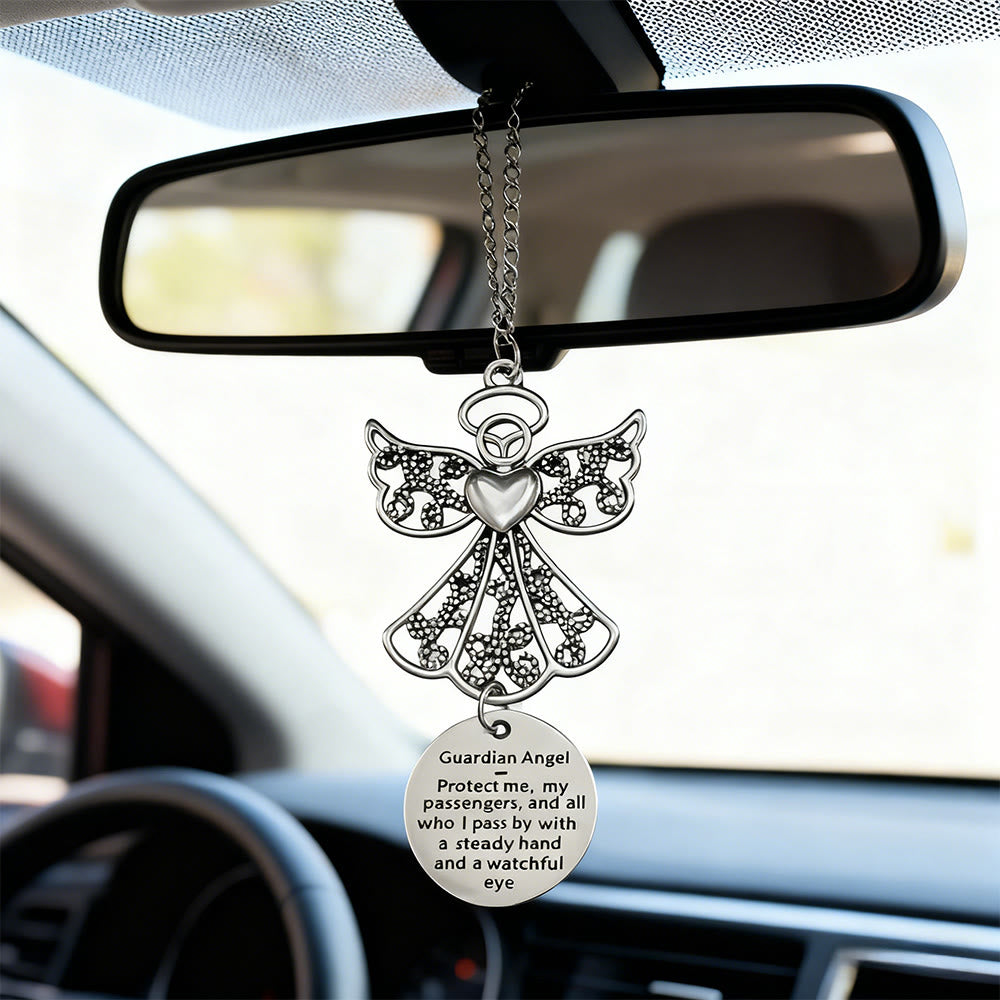 Christianartworkshop Guardian Angel Car Pendant: Heavenly Care for Every Drive - image 1