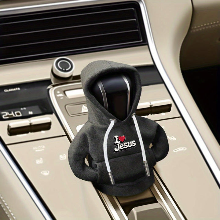 Christianartworkshop Customizable Hoodie Gear Shift Cover: Your Unique Faith, On the Road - Black - image 0